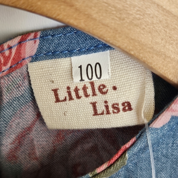 NWT Little Lisa Cheerwin Toddler Dress Size 100 (3-4 Years) Blue And Pink Floral - Picture 4 of 7